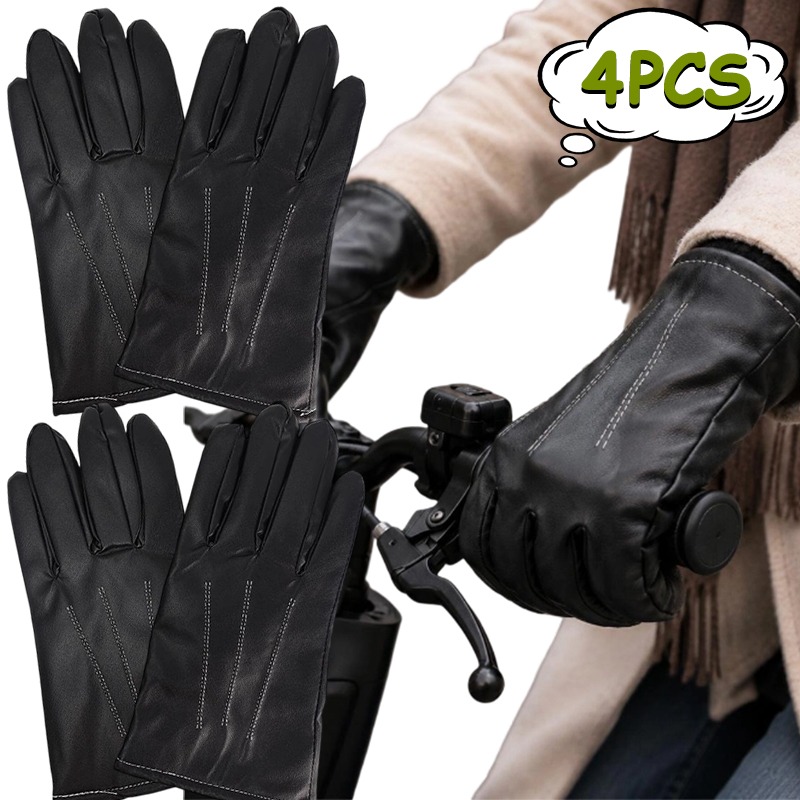 Leather Driving Glove - زوج واحد من قفازات الشتاء المصنوعة