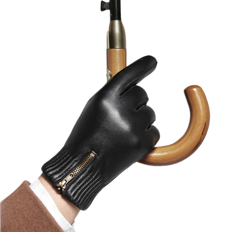 قفازات شتوية سميكة ودافئة بتصم - مراجعة Leather Driving Glove وسعره