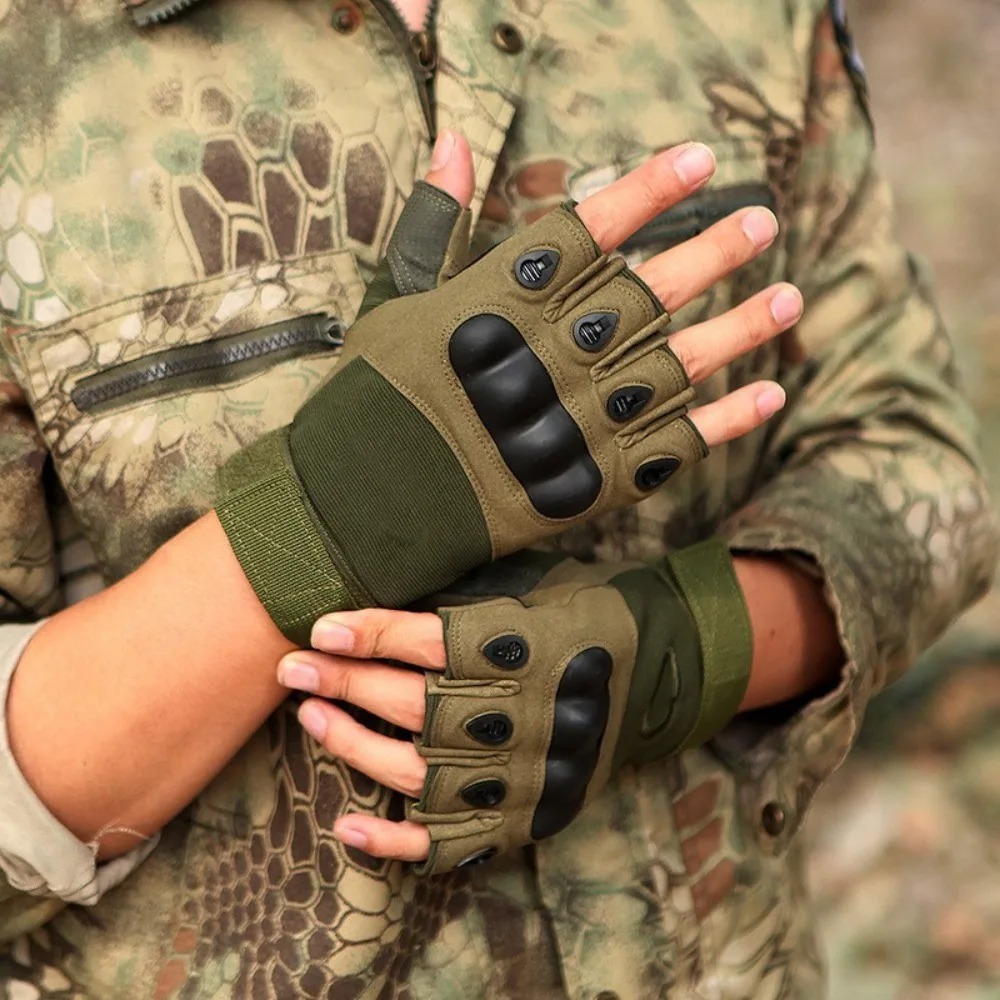 قفازات تكتيكية خارجية كاملة ال - مراجعة Motorcycle Glove Knuckle وسعره