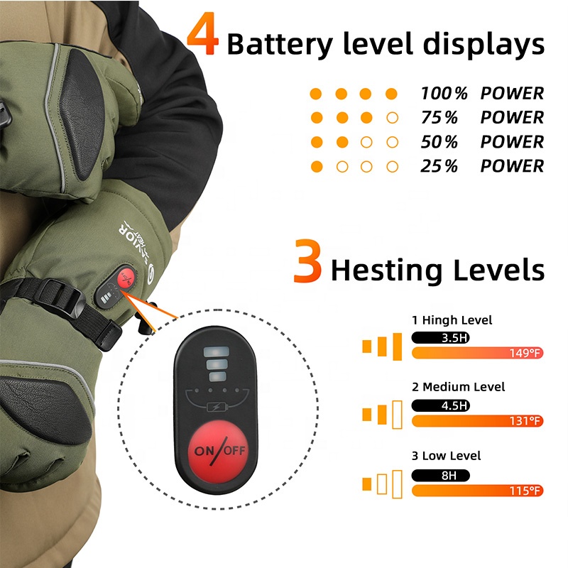 قفازات تزلج كهربائية خارجية مق - مراجعة Ski Glove Waterproof وسعره